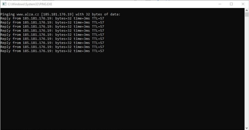 Legendární příkaz PING.